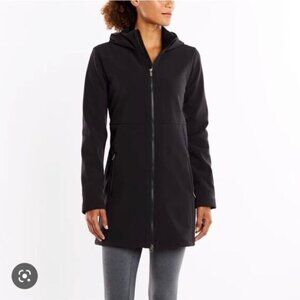 Lucy Womens Long Sleeve Hooded Asgtanga Long Softshell Full Zip Jacket Black XS